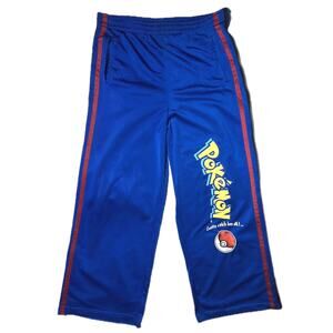 Vintage Pokémon Track Pants, 90s Y2K, Rare, Blue, Side Zippers | Size 14/16